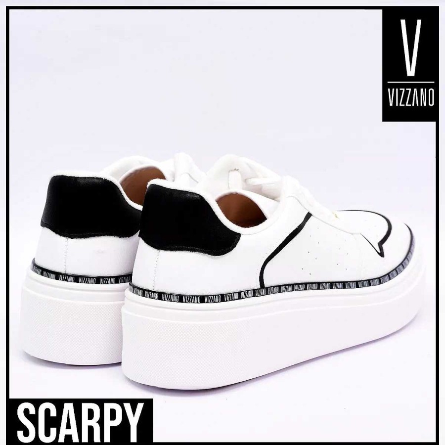 Sneakers Scrapy | Vizzano Eco-Leren Damessneakers Met Lakleren Scarpy-Details