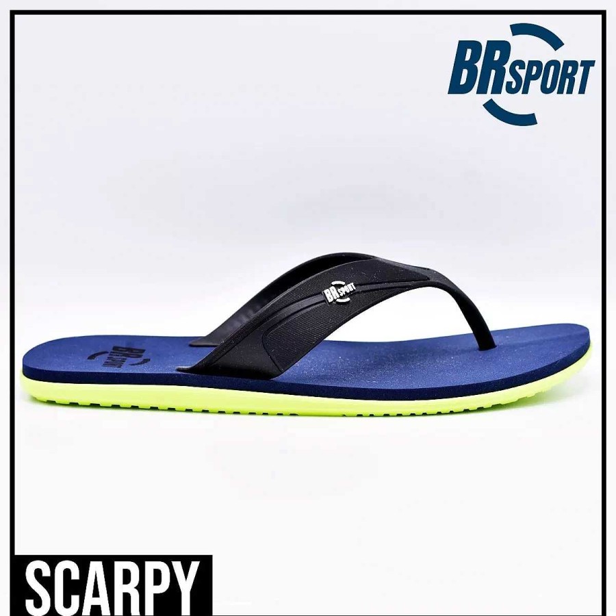 Man Scrapy | Herenslippers Br Sport Scarpy Rubberen Zool En Strips