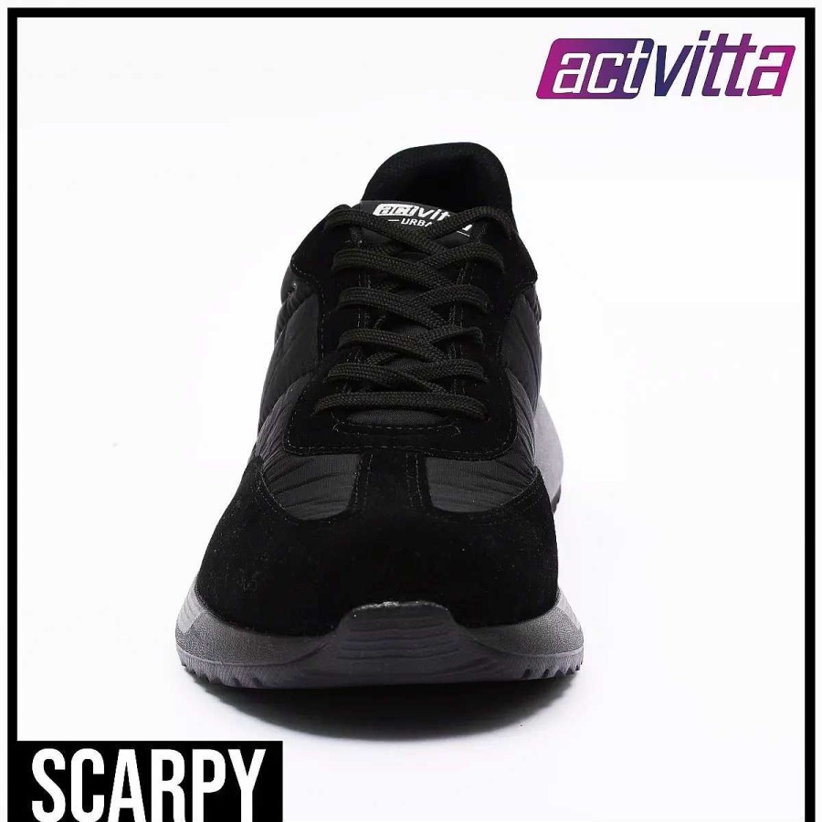 Sneakers Scrapy | Actvitta-Herensneakers Van Suede En Microstof Van Scarpy