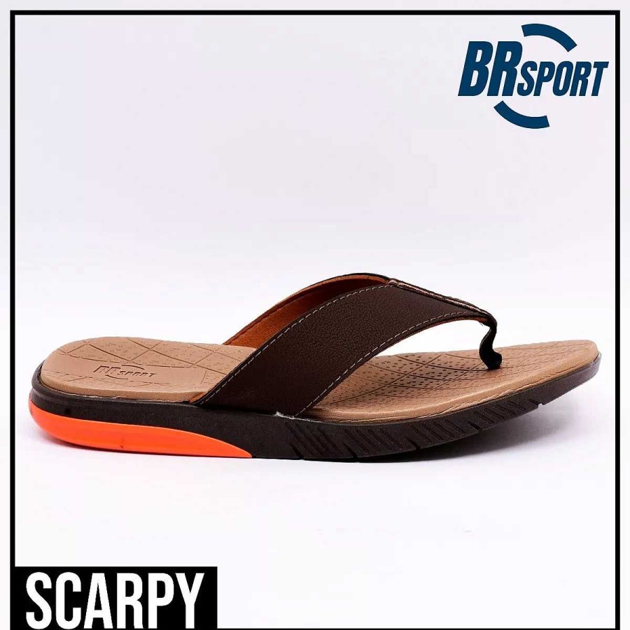 Man Scrapy | Br Sport Herenslippers Scarpy Rubberen Zool C/Kleurdetail