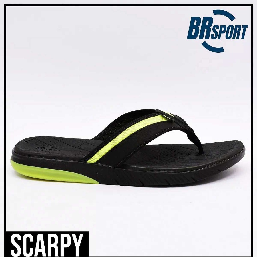 Man Scrapy | Herenslippers Br Sport Tweekleurige Scarpy Rubberen Zool En Strips