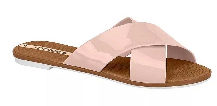 Sandalen Scrapy | Moleca Damessandalen Met Gekruiste Slippers Lakleer Scarpy