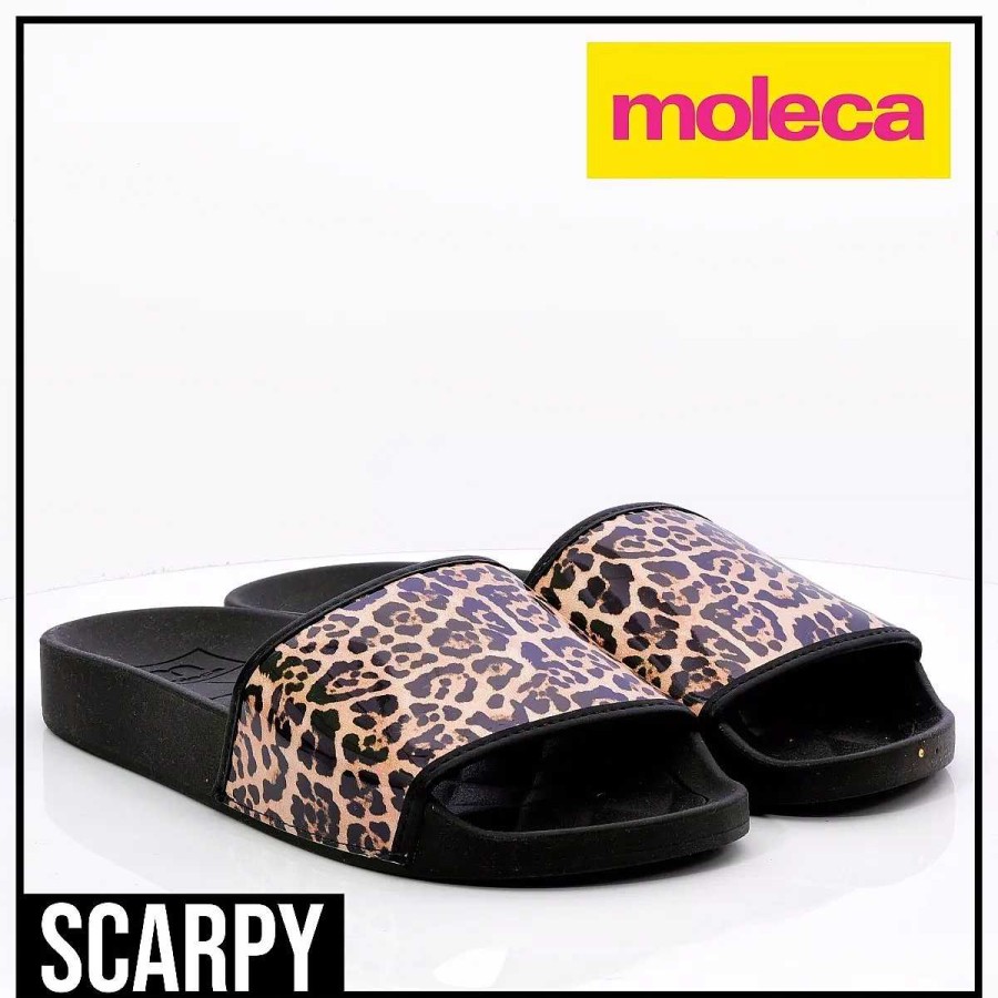 Sandalen Scrapy | Damesschoen Ojota Moleca Eco Leather Animal Print Van Scarpy