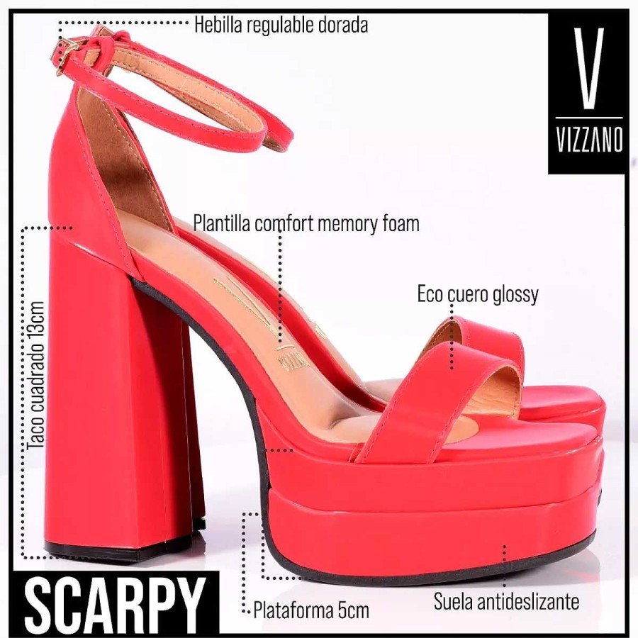 Stilleto'S En Platforms Scrapy | Vizzano Taco Sandaal 12Cmc/Ecocuero Glossyscarpy Platform