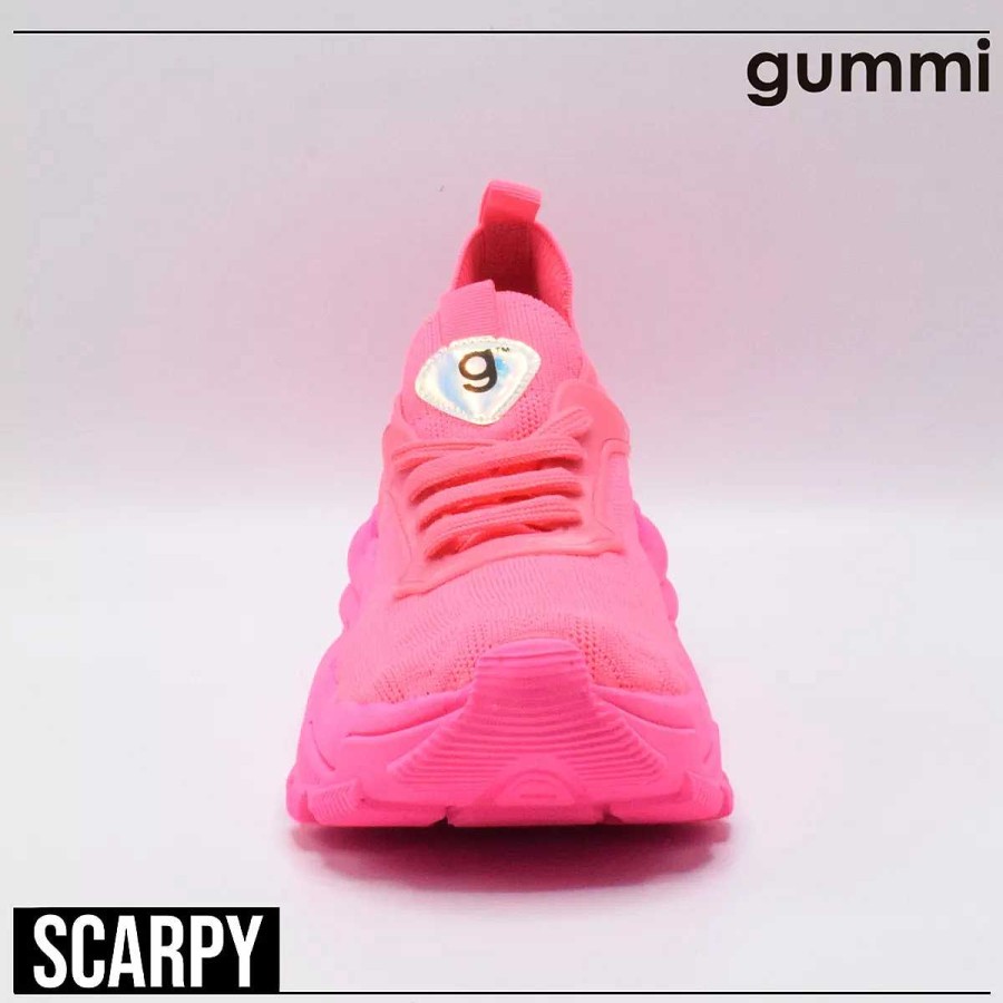 Sneakers Scrapy | Damessneakers Gummi Bomb Sneakers Fuchsia Fluo Scarpy