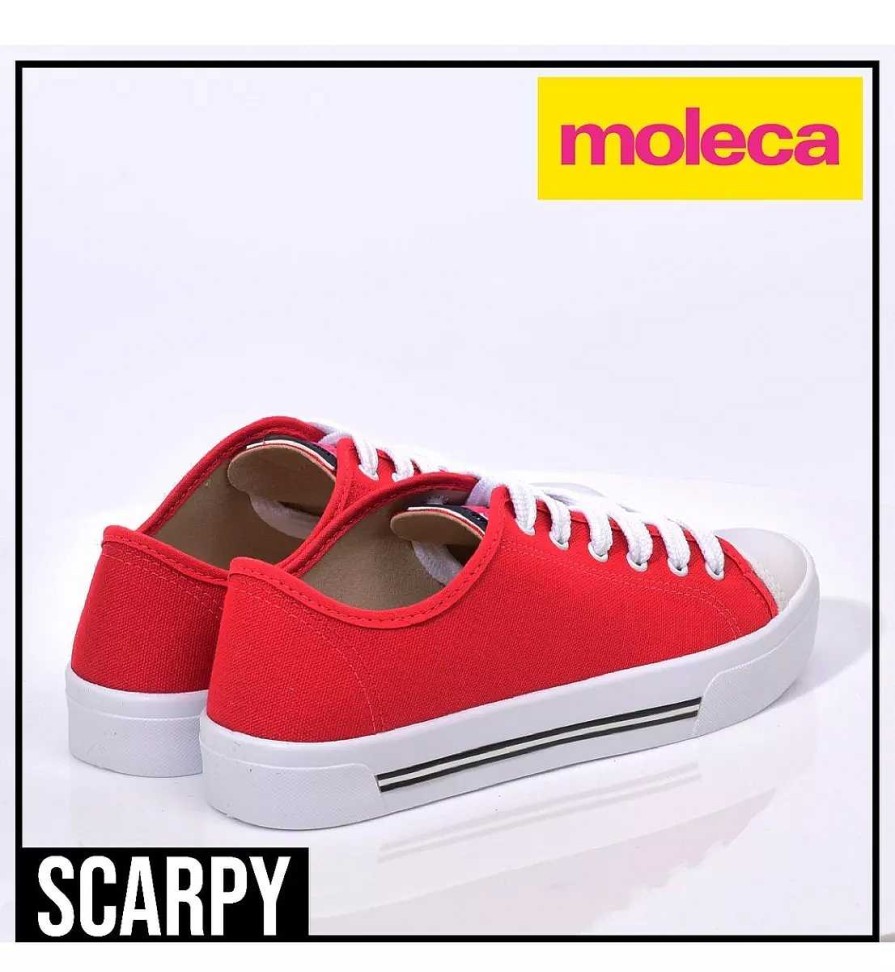 Sneakers Scrapy | Damessneakers Van Moleca-Stof Met Scarpy-Veters