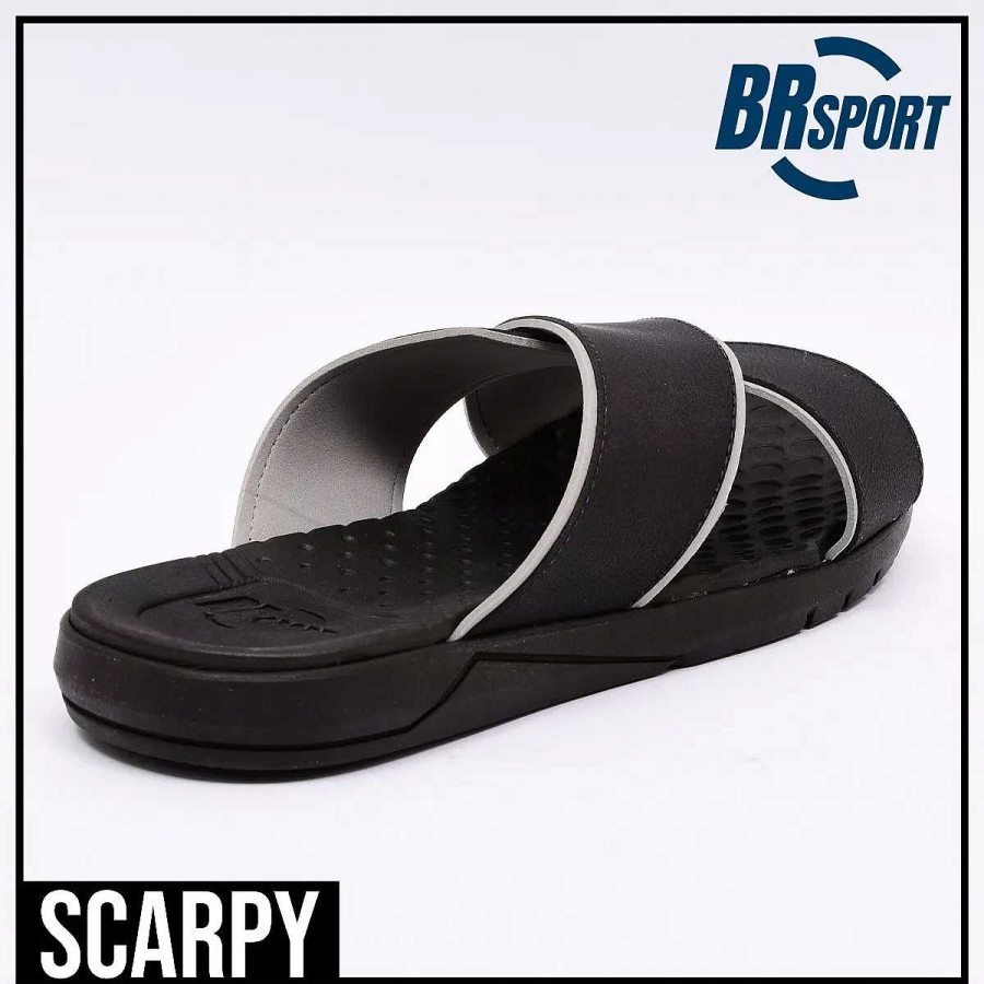 Man Scrapy | Herenslippers Br Sport C/Gekruiste Bandjes Scarpy Rubberen Zool