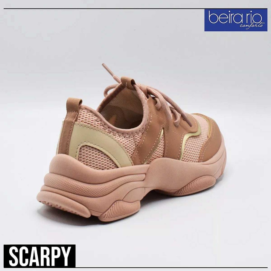 Sneakers Scrapy | Beira Rio Sneaker Dames Sneakers Met Scarpy Veters