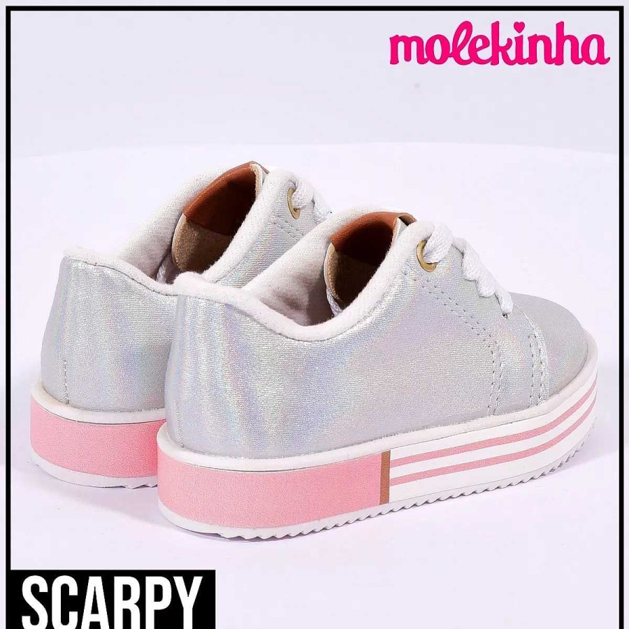 Sneakers Scrapy | Nina Molekinha Eco Holografische Leren Scarpy-Sneakers