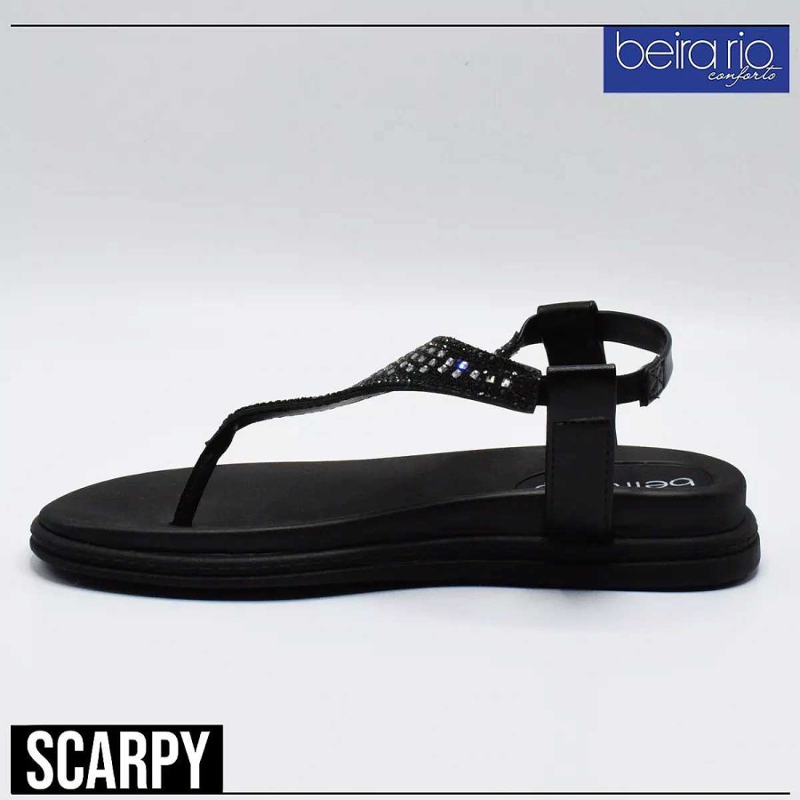 Sandalen Scrapy | Beira Rio Damesschoenen Sandaal Ojota C/Metallic Scarpy