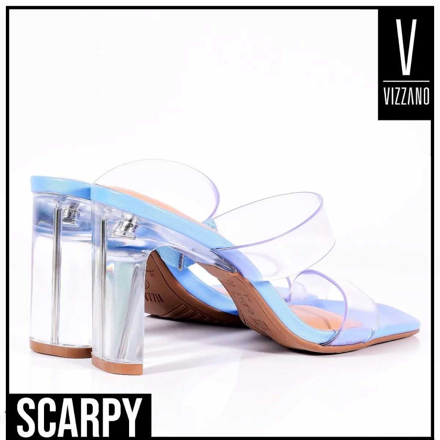 Stilleto'S En Platforms Scrapy | Vizzano Eco Cuero Crystal Taco Sandalen 8,5 Cm Scarpy