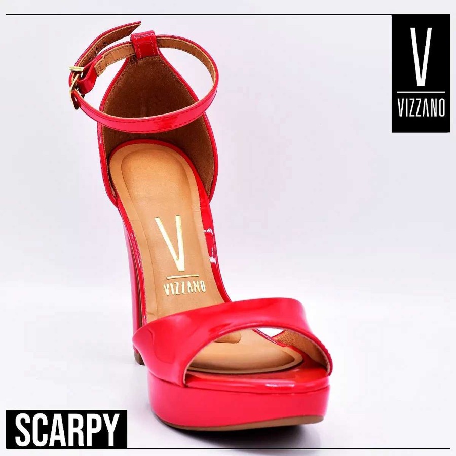 Stilleto'S En Platforms Scrapy | Zapatos Mujer Vizzano Sandalia Taco Fino Charol Scarpy