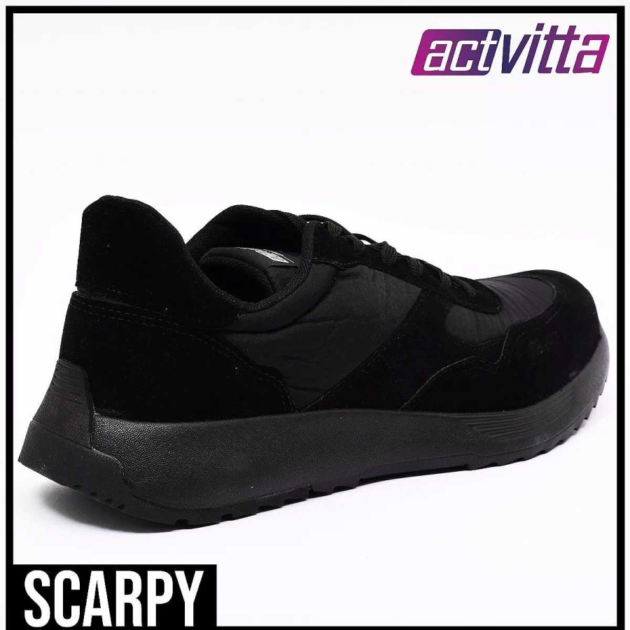 Sneakers Scrapy | Actvitta Herensneakers Met Scarpy Suede Details