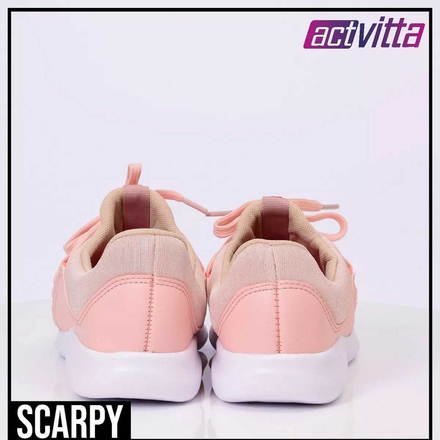 Sneakers Scrapy | Actvitta Damessneaker C/Veters Gladde Microstof Scarpy