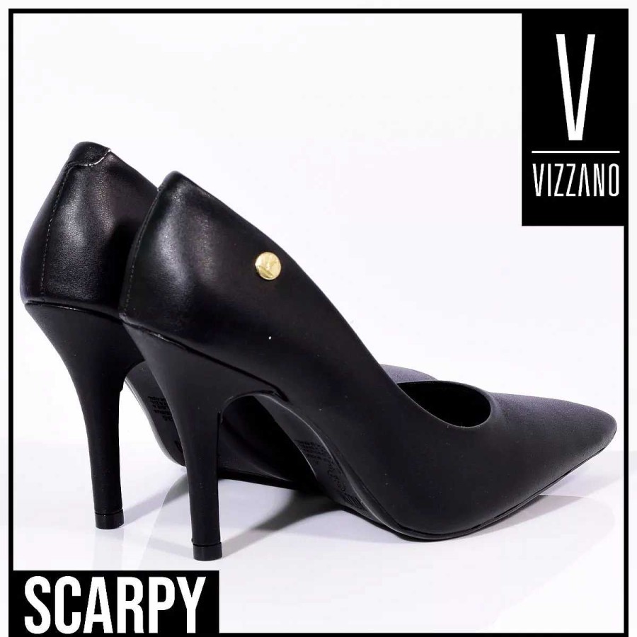 Stilleto'S En Platforms Scrapy | Zapatos Mujer Vizzano Stiletto Full Negro De Nappa Scarpy