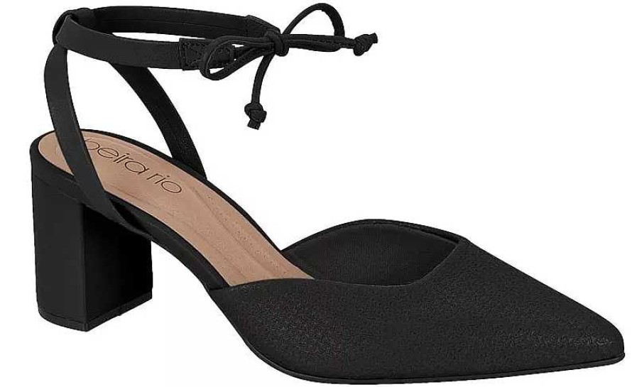 Stilleto'S En Platforms Scrapy | Stiletto'S Beira Rio Voor Dames Met Lint En Vierkante Hak