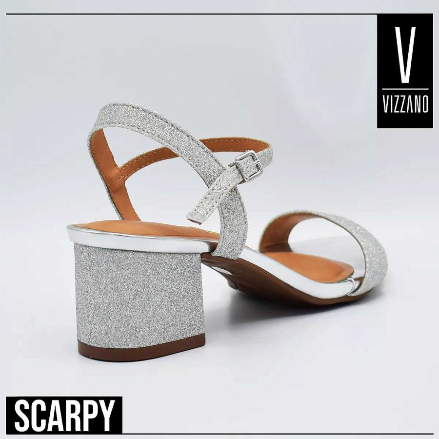 Sandalen Scrapy | Vizzano Mujer Sandalen Met Glitter Taco Bajo Confort Scarpy