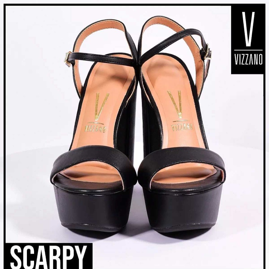 Stilleto'S En Platforms Scrapy | Zapatos Mujer Vizzano Sandalia Eco Cuero Taco Palo Scarpy