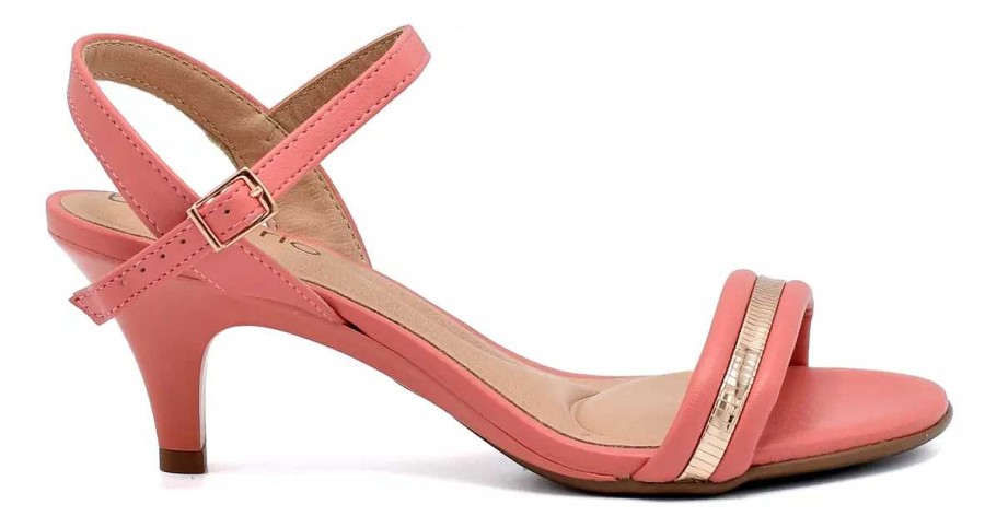 Sandalen Scrapy | Beira Rio Fijne Sandaal Met Lage Hak En Roze Scarpy-Detail